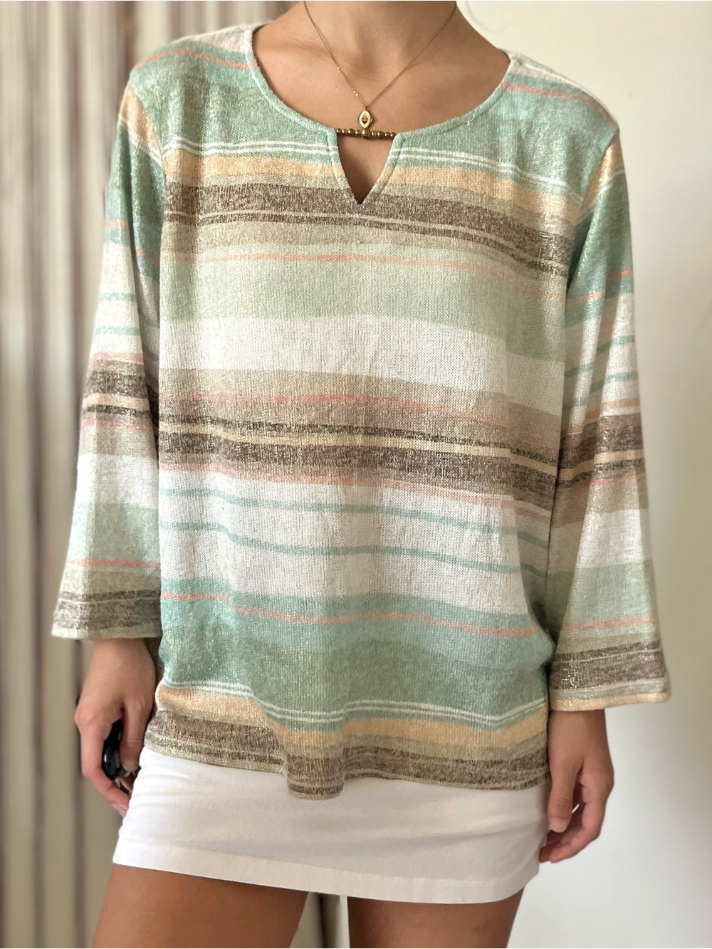 alfred dunner striped blouse